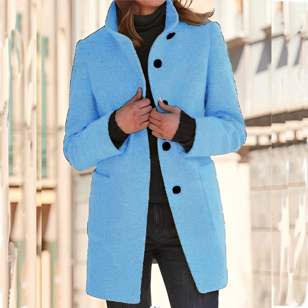 Tatienne - Damski długi nowoczesny płaszcz zimowy