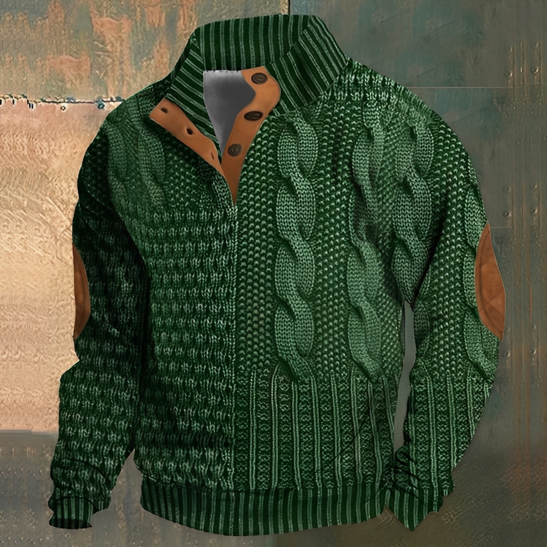 Nazaire - Sweter męski z motywem 3D