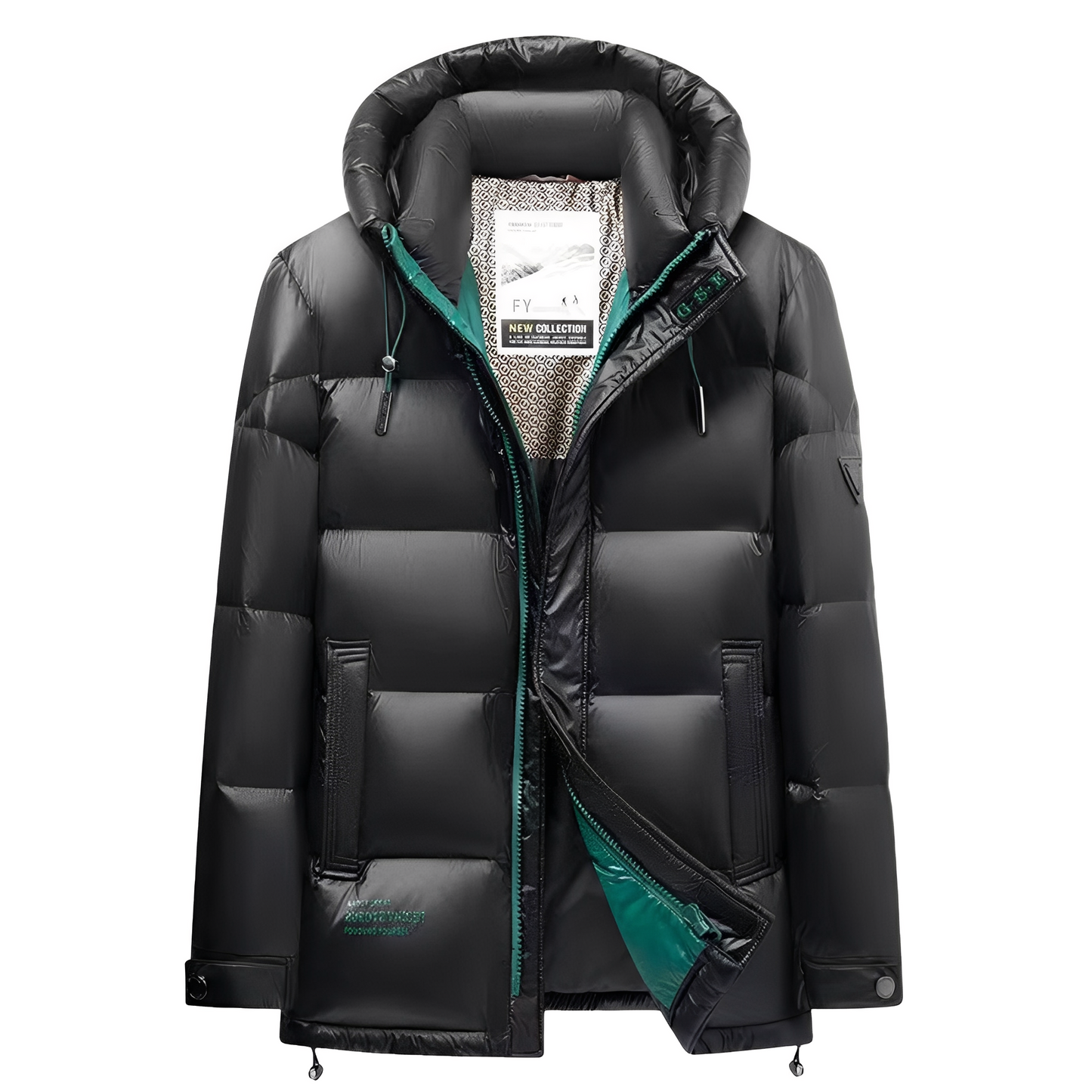 Harold - Męska ciepła kurtka puchowa z kapturem