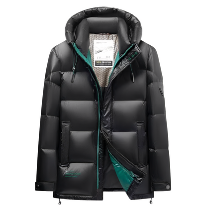 Harold - Męska ciepła kurtka puchowa z kapturem