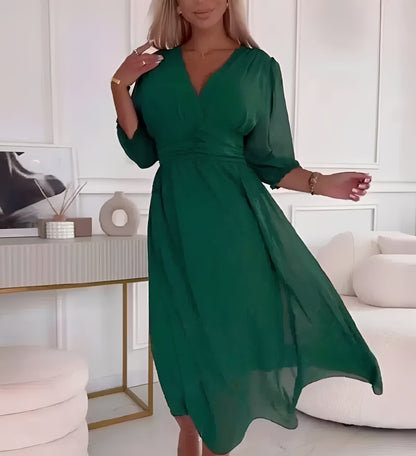 Rachel - Eleganckie Kleid z elbow-sleeves dla dam