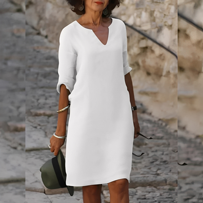 Guilaine - Stylowa sukienka z dekoltem V dla kobiet