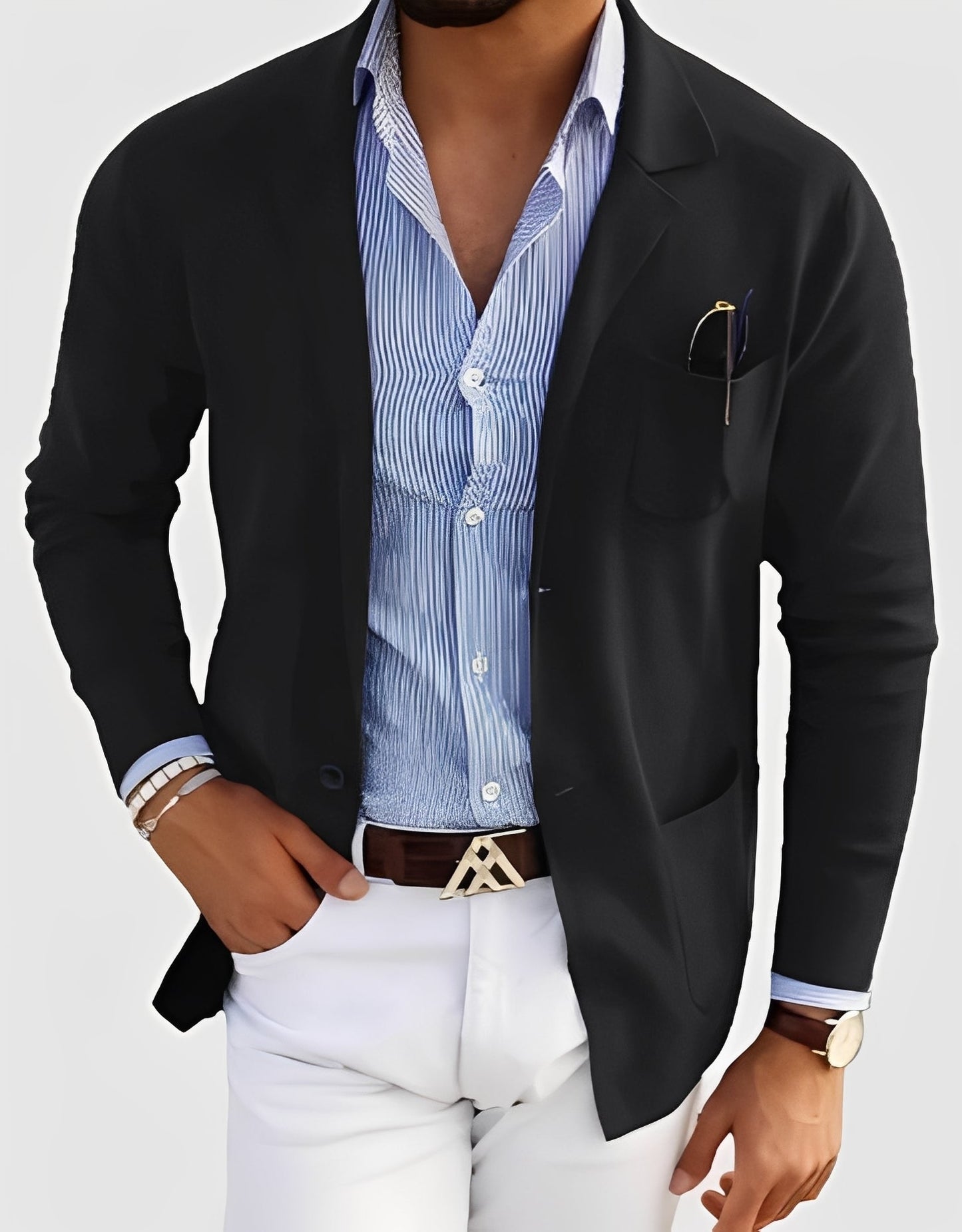 Giffard - Elegancka wełniana kurtka z dwurzędowym zapięciem dla mężczyzn