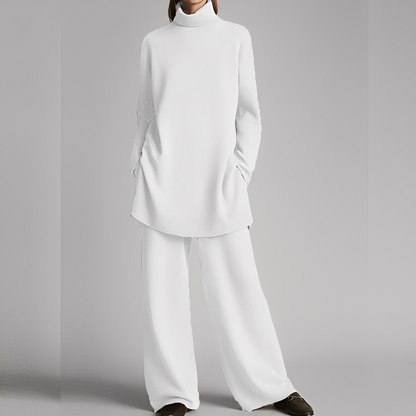 Mireille - Zimowy zestaw swetra i spodni dla kobiet, na luzie