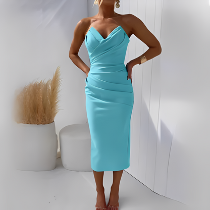 Wanda - Elegancka sukienka bez ramiączek dla kobiet