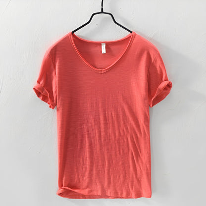 Lardo - Oddychająca koszulka męska w jednolitym kolorze