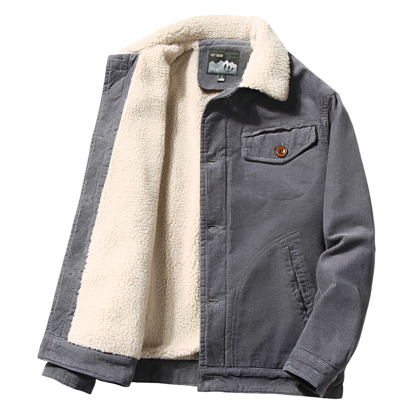 Carl - Stylowa kurtka sztruksowa z polarową podszewką dla mężczyzn