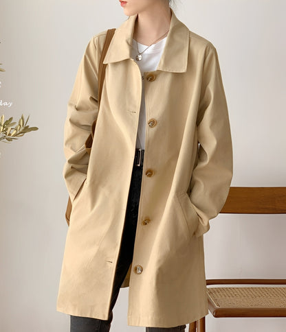 Rachael - Damski jednorzędowy trencz na co dzień