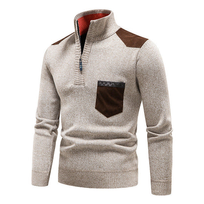Rayne - Stylowy sweter z zamkiem i kieszenią dla mężczyzn