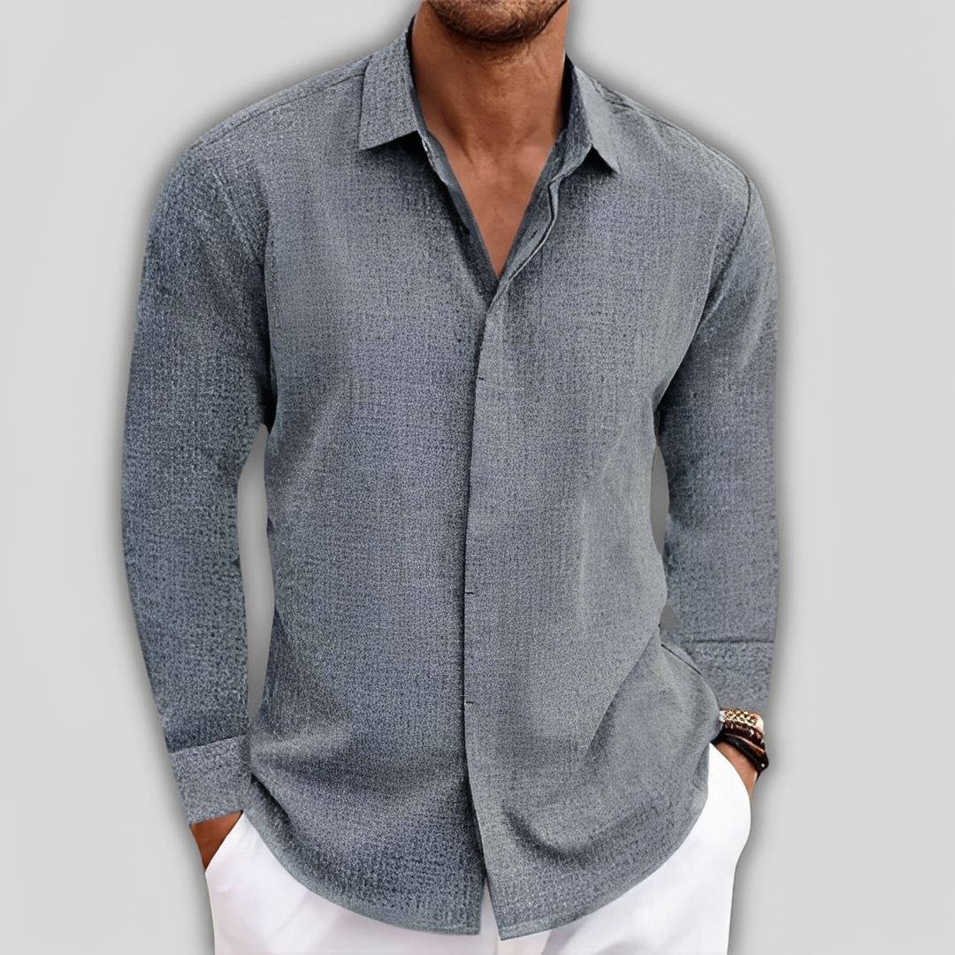 Lebron - Męska koszula letnia z długim rękawem