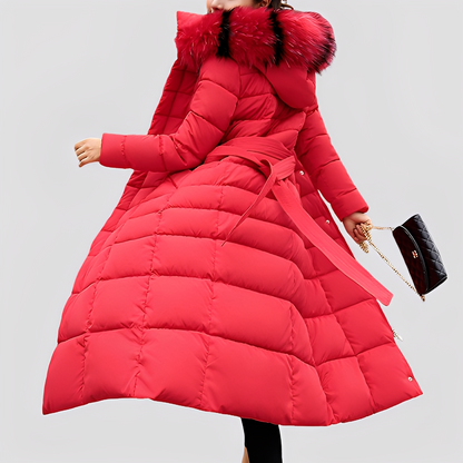 Mollie - Moda, długi płaszcz damski z pikowaniem