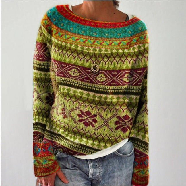 Anana - Przytulny Damski Retro-Sweter