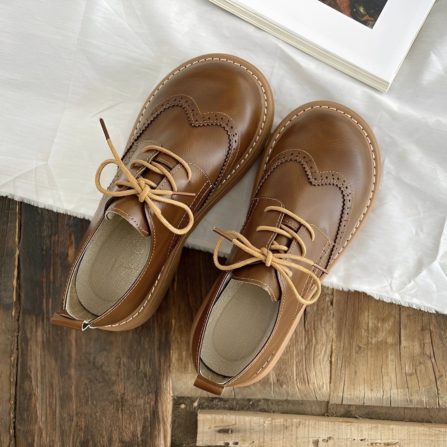 Vanessa - Klasyczne buty oxford z prawdziwej skóry dla kobiet