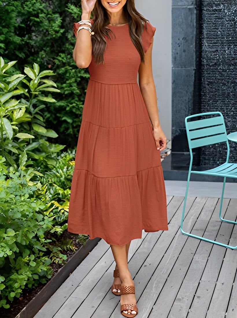 Sylvia - Luźna, płynąca sukienka w linii A