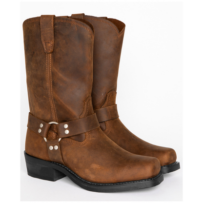 Crofton - Lekkie skórzane buty kowbojskie dla mężczyzn