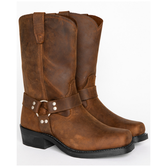 Crofton - Lekkie skórzane buty kowbojskie dla mężczyzn