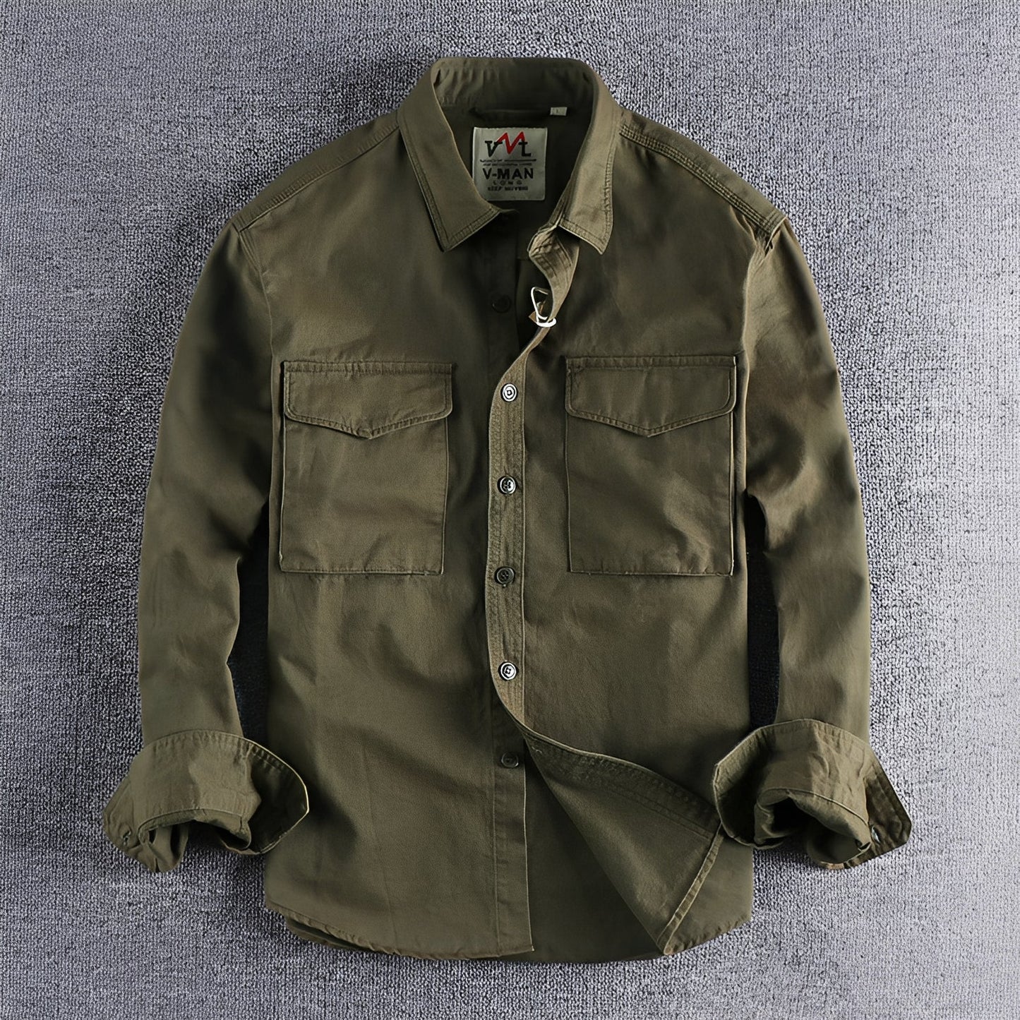 Aamiro - Męska koszula na co dzień z długim rękawem