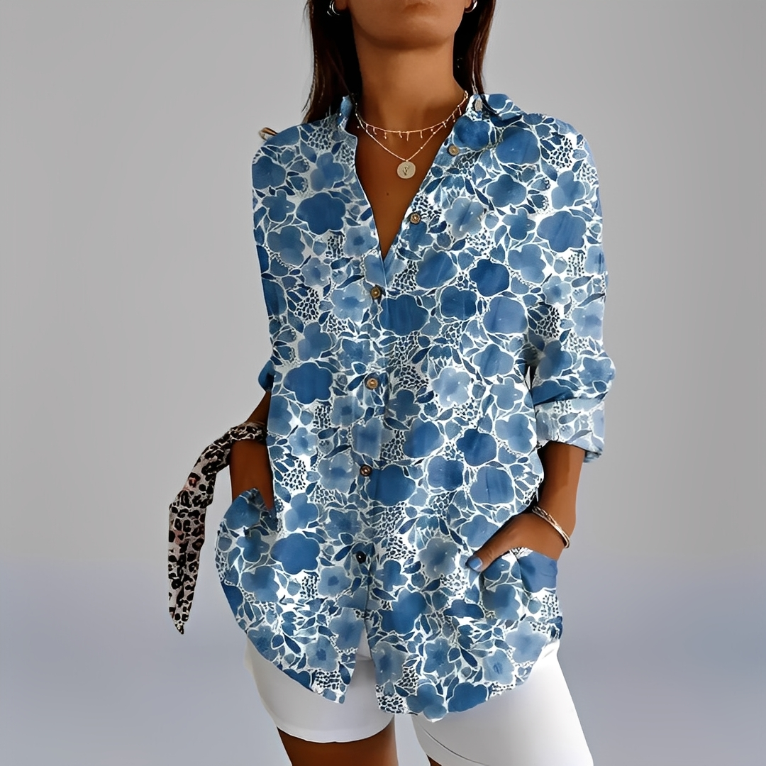 Annick - Modna bluzka z długim rękawem dla kobiet