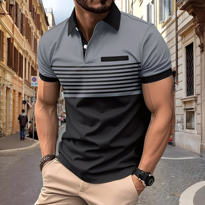 Rayden - Stylowa męska koszulka polo w paski