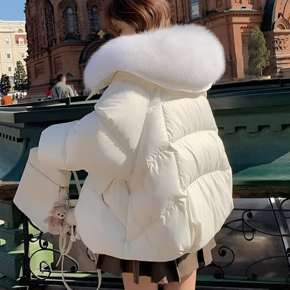 Victoria - stylowa pikowana kurtka z futrzanym kołnierzem dla kobiet