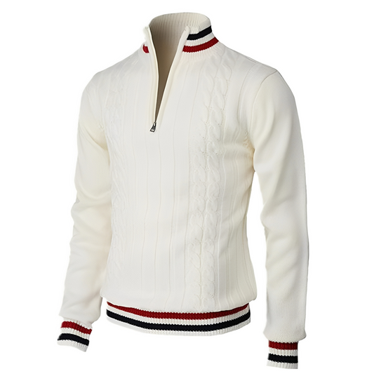 Jerry - Elegancki męski sweter z wysokim kołnierzem