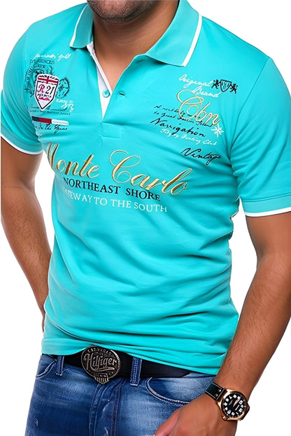 Brent - Casual Polo Shirt with Design for Men