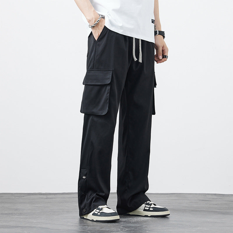Jeffrey - Luźne, klasycznie skrojone spodnie dresowe cargo dla mężczyzn