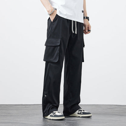 Jeffrey - Luźne, klasycznie skrojone spodnie dresowe cargo dla mężczyzn