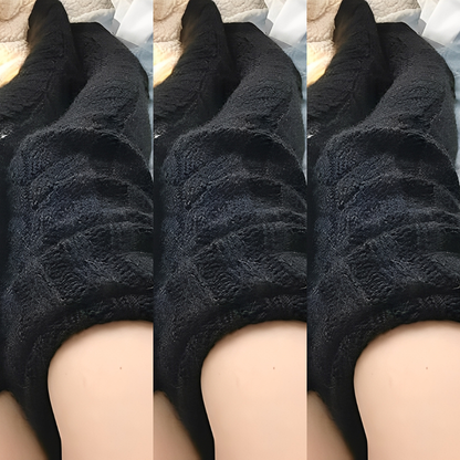 Hailee - Ciepłe Skarpety Dzianinowe Overknee dla Pań