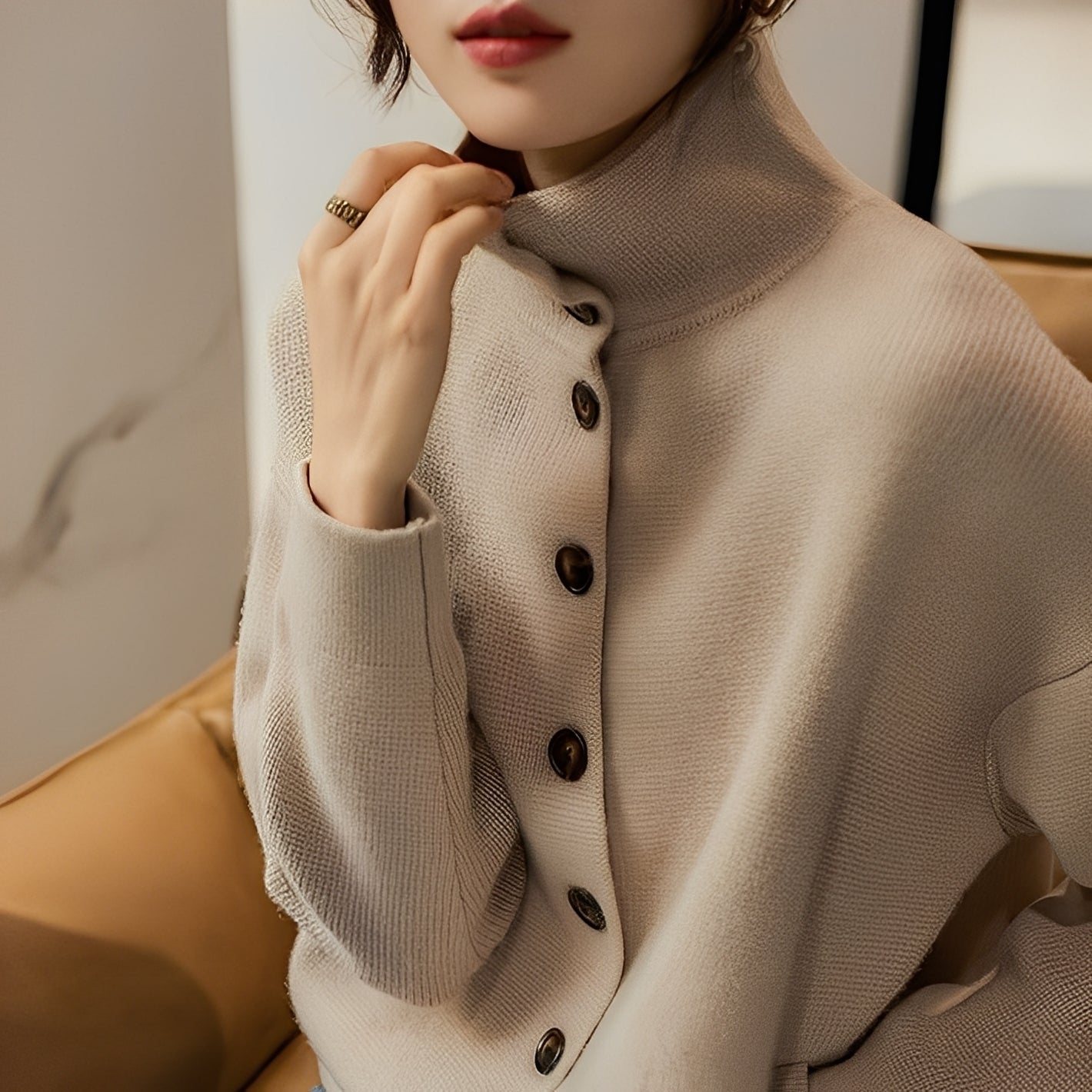 Evelynn - Modny sweter z golfem dla kobiet