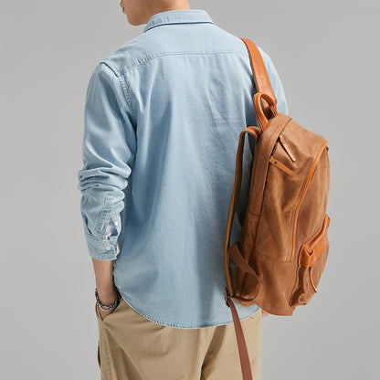 Dale - Męska luźna koszula dżinsowa z kieszenią