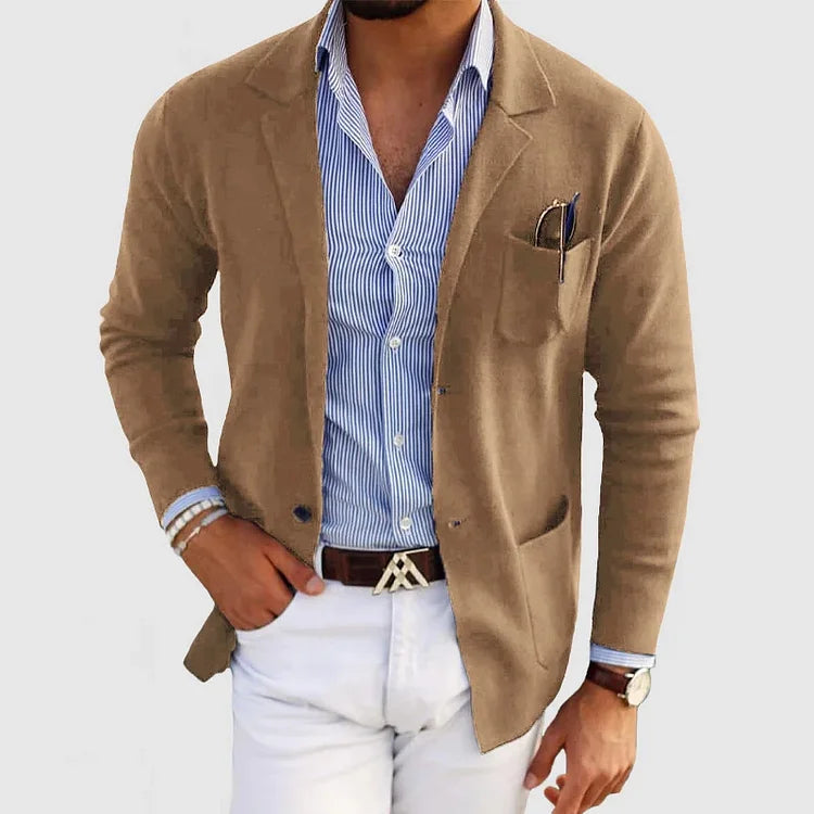 Silvanus - Męski Casual Dzianinowy Blezer, Lekki
