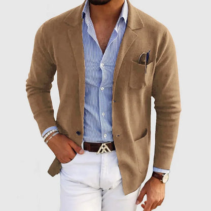 Silvanus - Męski Casual Dzianinowy Blezer, Lekki