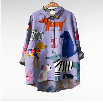 Eyden - Koszula artystyczna z długimi rękawami dla kobiet