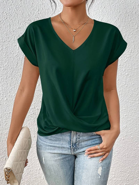 Zinnia – T-shirt Codzienny z Krótkim Rękawem