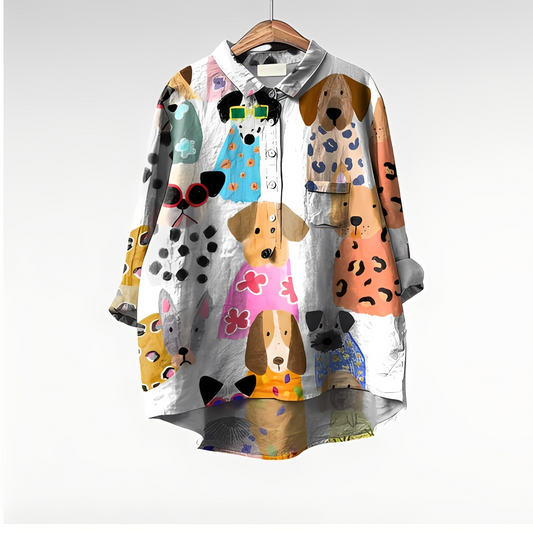 Eyden - Koszula artystyczna z długimi rękawami dla kobiet