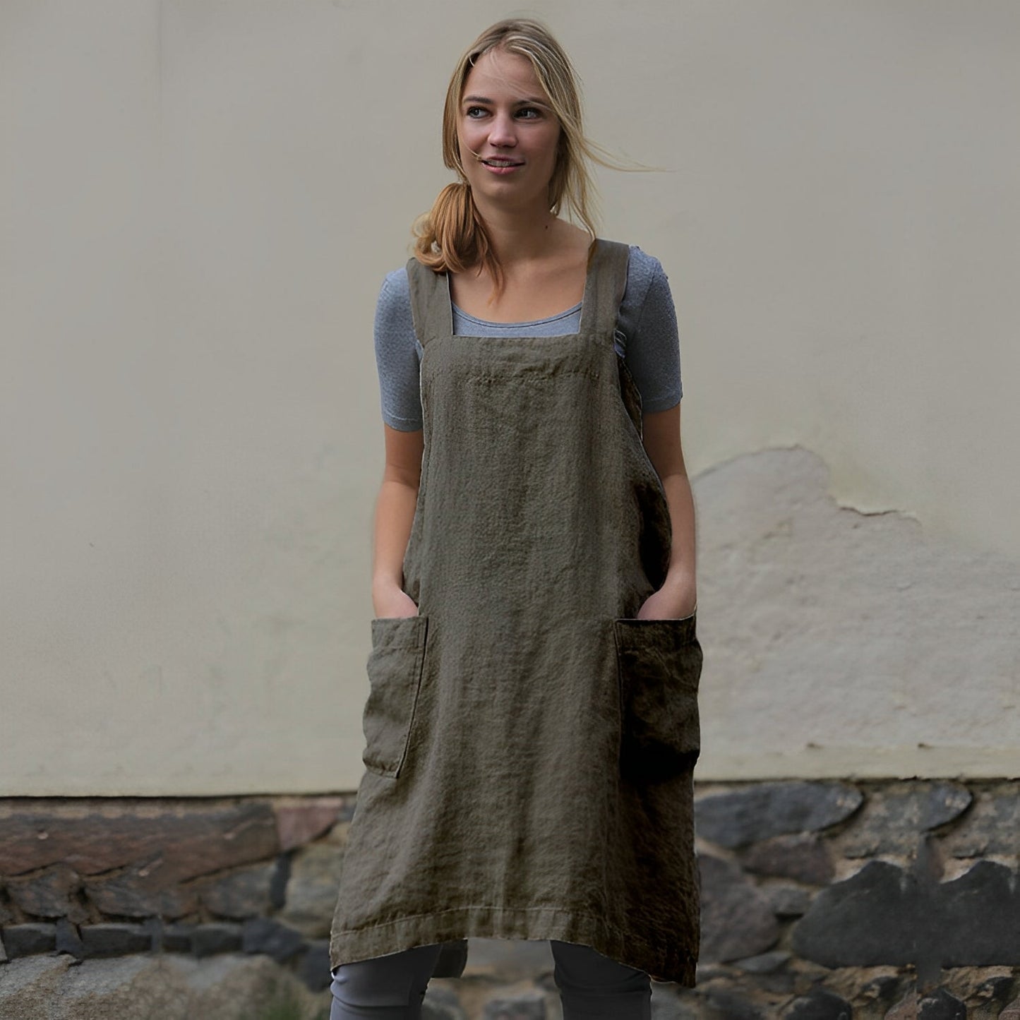 Mozelle - Luźna sukienka z kieszeniami dla kobiet