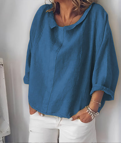 Lillian - Wygodna bluzka z kołnierzem rewersowym dla kobiet