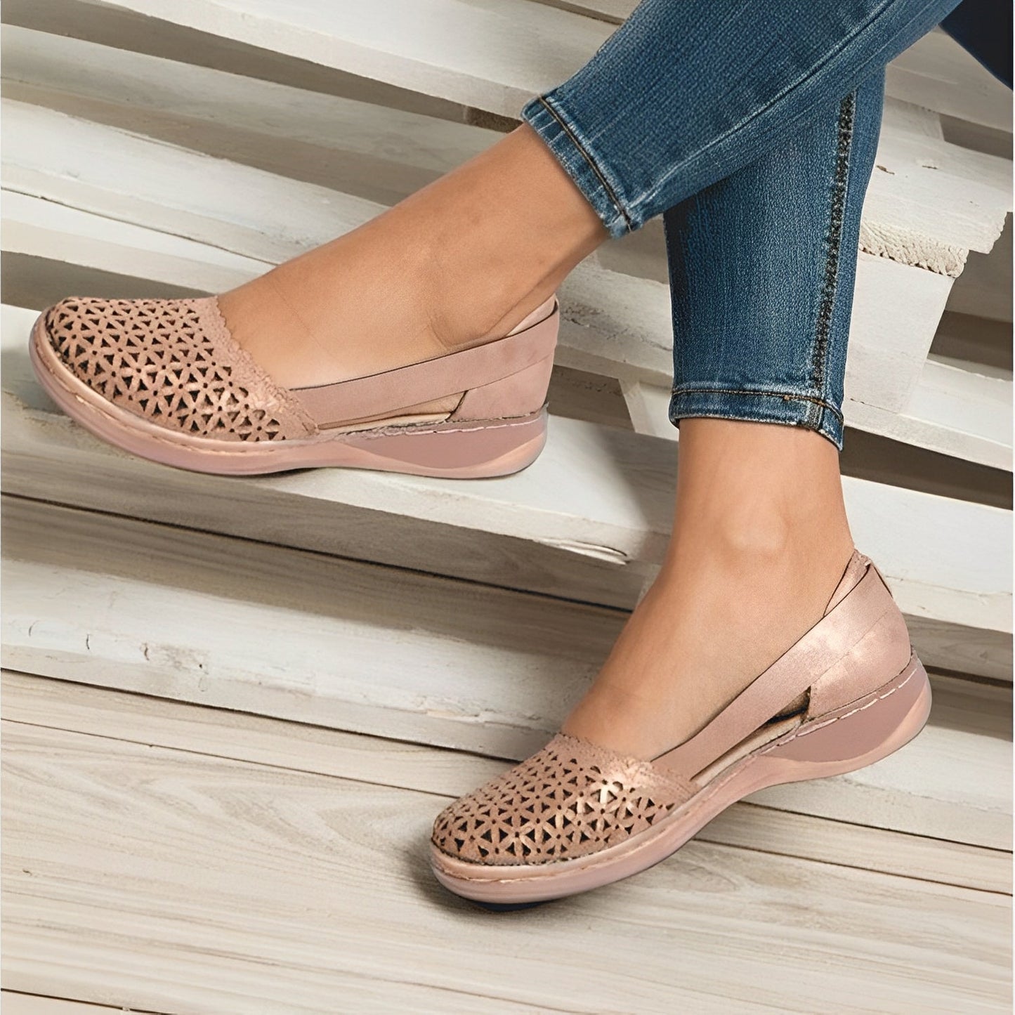 Kianna - Codzienne damskie buty z odkryciami