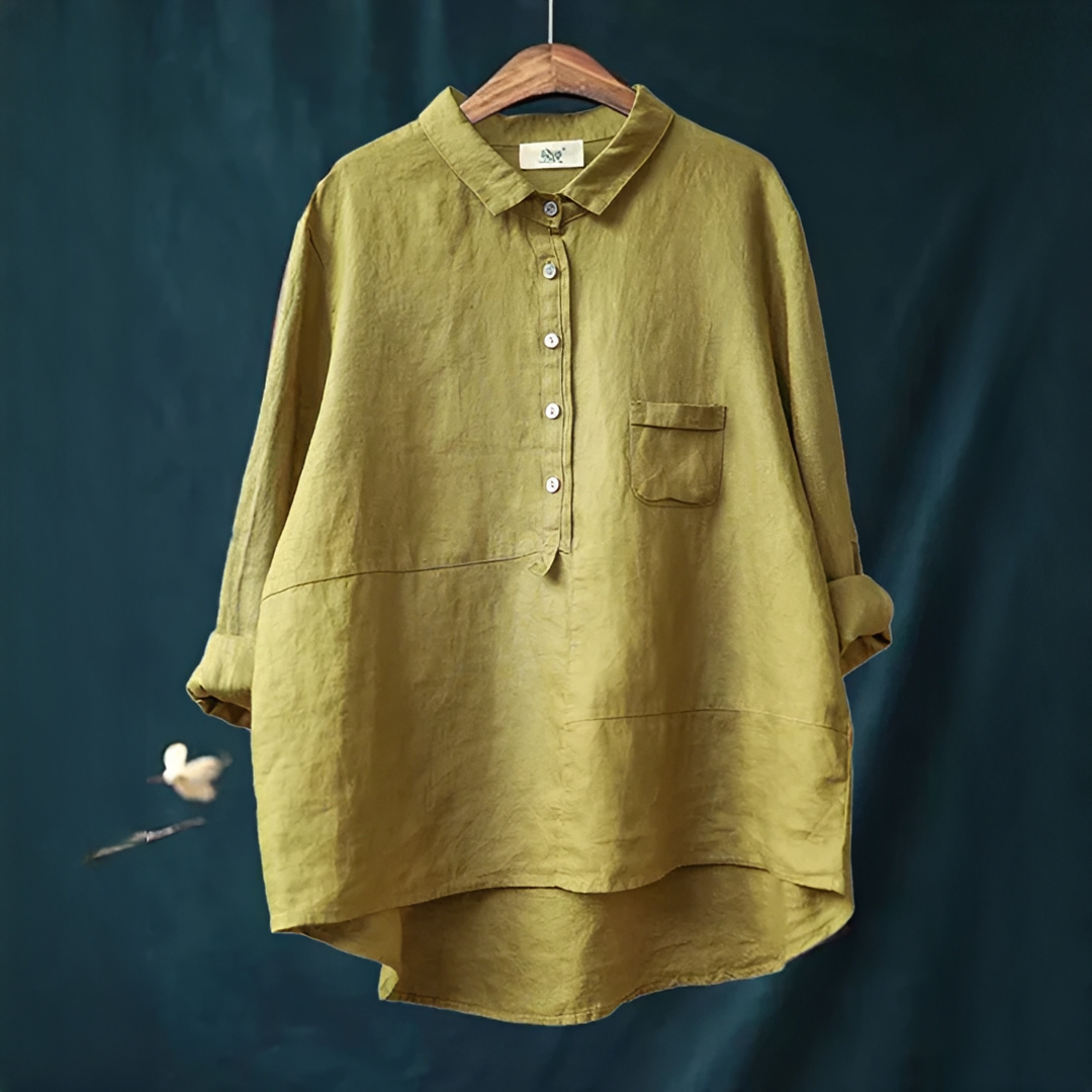 Annalie - Damska koszula na co dzień z długim rękawem