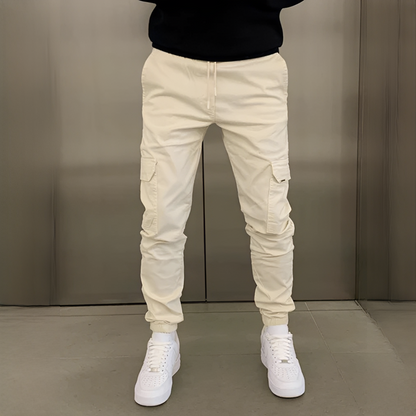 Khalid - Spodnie cargo elastyczne dla mężczyzn
