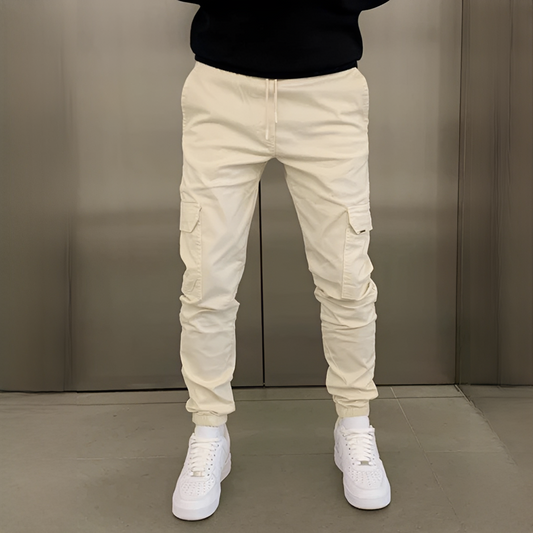 Khalid - Spodnie cargo elastyczne dla mężczyzn