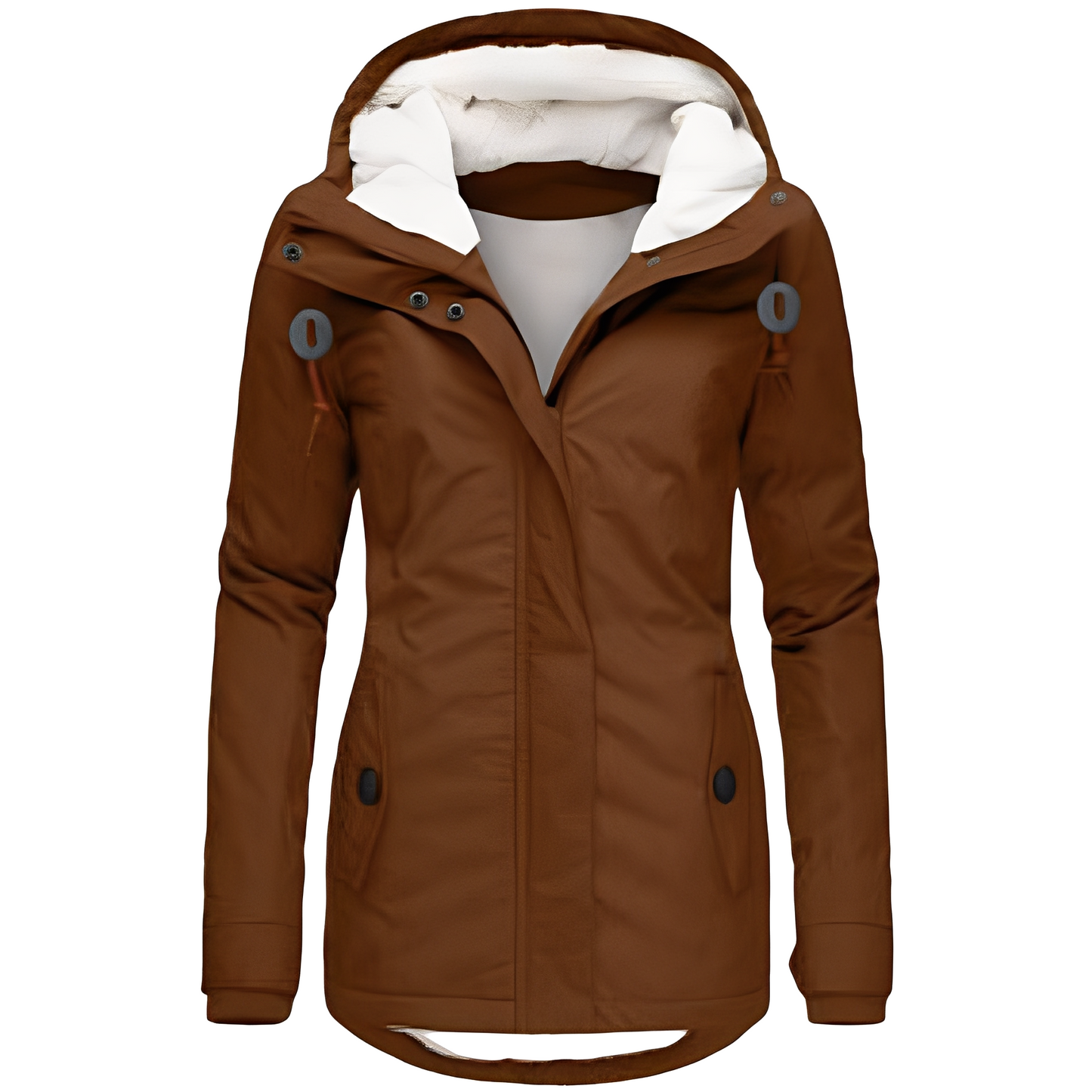 Valary - Wodoodporna welurowa kurtka z kapturem dla kobiet