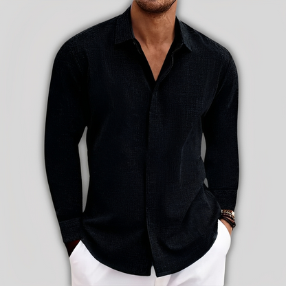 Lebron - Męska koszula letnia z długim rękawem