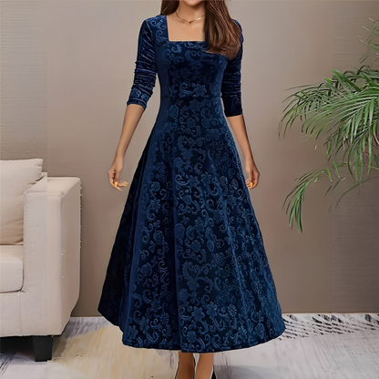 Malvina - Elegancka sukienka z kwadratowym dekoltem dla kobiet