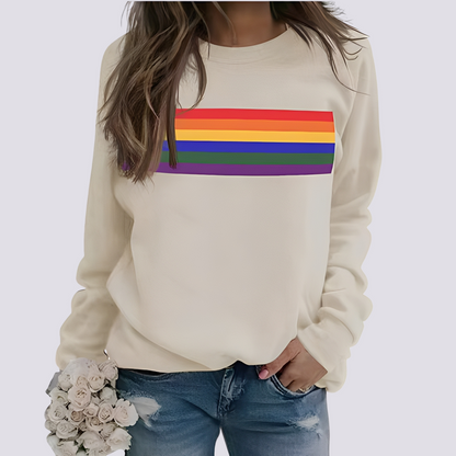 Roseann - Stylowy sweter z kolorowym deseniem dla pań