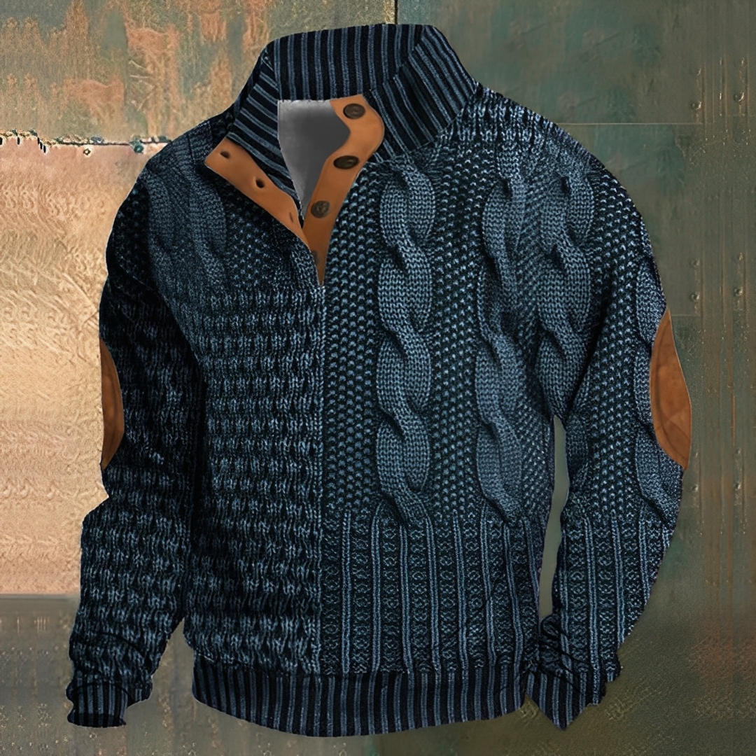 Nazaire - Sweter męski z motywem 3D