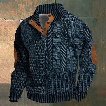 Nazaire - Sweter męski z motywem 3D