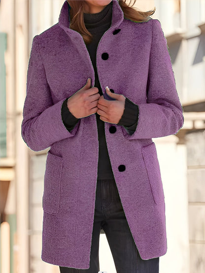 Michele - Damski płaszcz wełniany odporny na wiatr