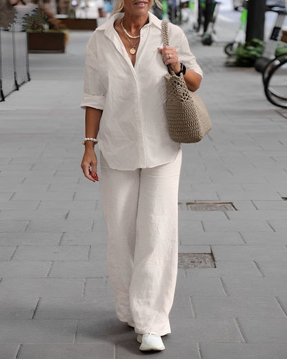 Beth - Wygodny Letni Zestaw Lniany